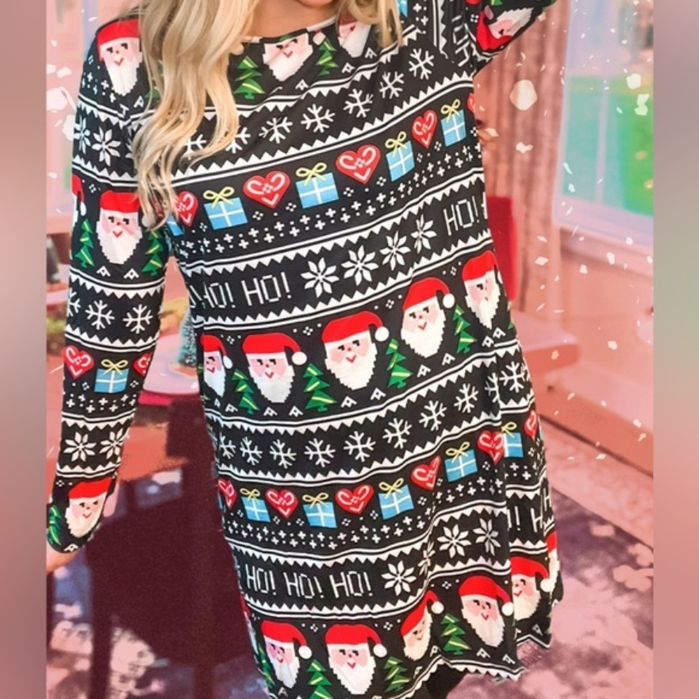 Ugly Sweater Christmas Pattern Dress XL
